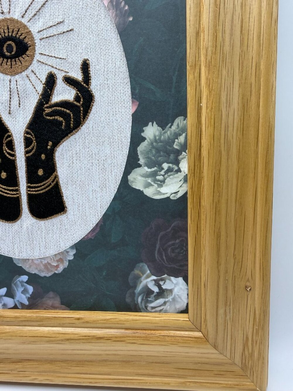 Homemade All Seeing Eye Framed 8X10 Embroidery Art - Picture 5 of 8